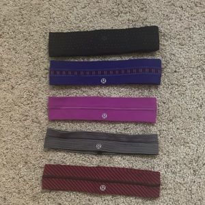 lululemon headbands~pack of five~